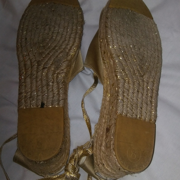 YSL Shimmer Metallic Platform Espadrilles - Picture 5 of 12